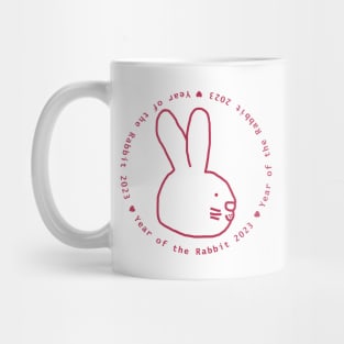 Year of the Rabbit 2023 in Viva Magenta Mug